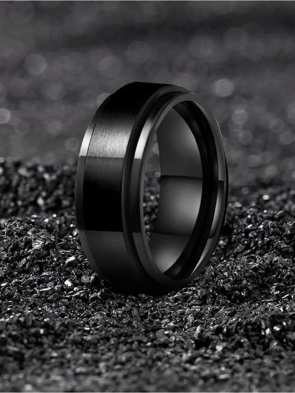 Fidget Spinner Ring Unisex polished Stainless Steel